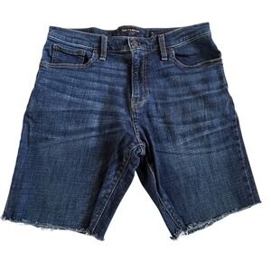 Lucky Brand 221 Straight Dark Wash Cut Off Denim Jean Shorts Mens 33 Lucky You
